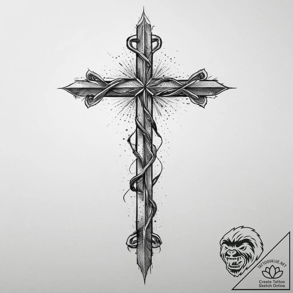 Tattoo sketch mystical silence, tattoo line a... - tattoo sketch (№1757299113_0, 08.09.2025 02:38) — tattoovalue.net