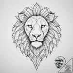 Tattoo sketch geometric lion, artistic tattoo… – tattoo sketch (№1757299315_0, 08.09.2025 02:41) — tattoovalue.net