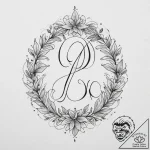 Tattoo sketch botanical monogram, tattoo sket… – tattoo sketch (№1757301696_0, 08.09.2025 03:21) — tattoovalue.net