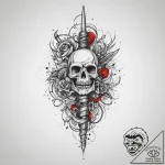 Tattoo sketch weapon, tattoo flash sheet desi… – tattoo sketch (№1757302691_0, 08.09.2025 03:38) — tattoovalue.net