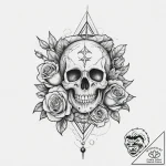 Tattoo sketch needle and thread with a star,… – tattoo sketch (№1757302897_0, 08.09.2025 03:41) — tattoovalue.net