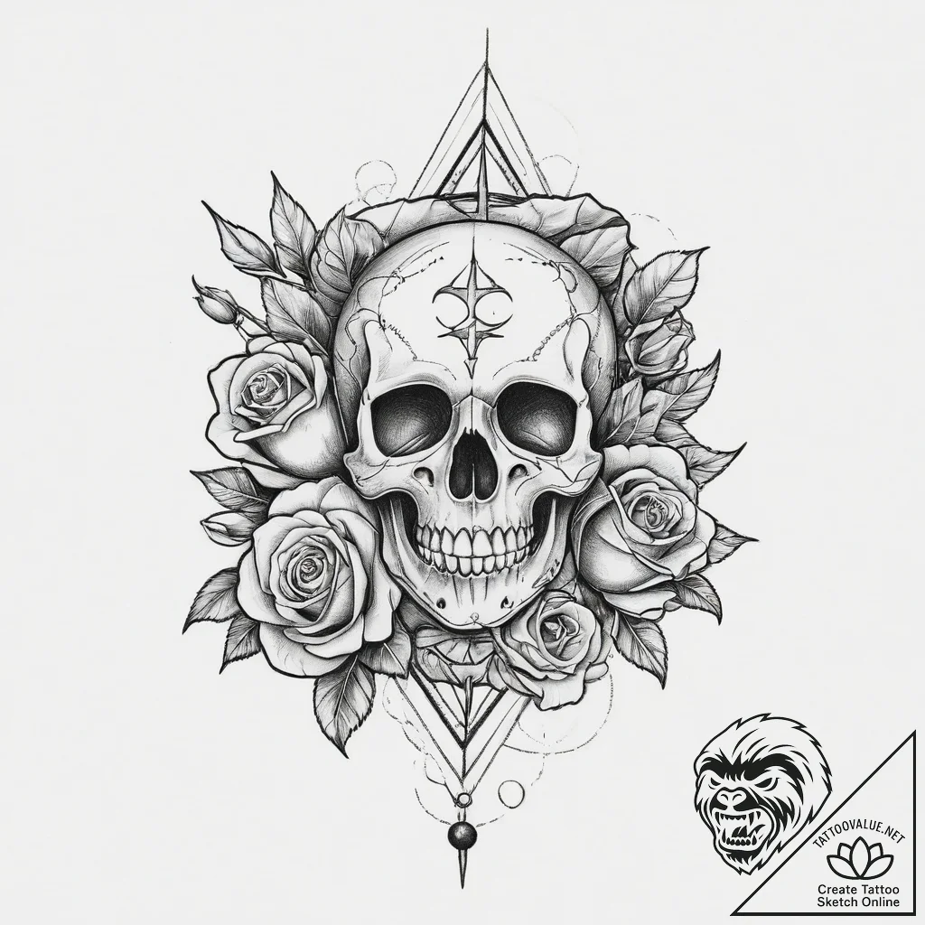 Tattoo sketch needle and thread with a star,... - tattoo sketch (№1757302897_0, 08.09.2025 03:41) — tattoovalue.net