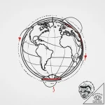 Tattoo sketch globe, tattoo line art, linewor… – tattoo sketch (№1757307621_0, 08.09.2025 05:00) — tattoovalue.net