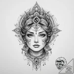 Tattoo sketch holy portrait, tattoo flash she… – tattoo sketch (№1757308205_0, 08.09.2025 05:10) — tattoovalue.net