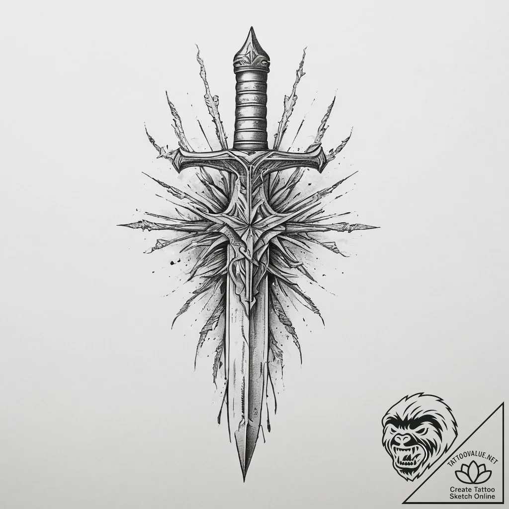 Tattoo sketch hands with a dagger, concept ar... - tattoo sketch (№1757308400_0, 08.09.2025 05:13) — tattoovalue.net