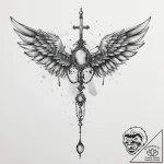 Tattoo sketch rosary beads with wings, tattoo… – tattoo sketch (№1757312697_0, 08.09.2025 06:24) — tattoovalue.net