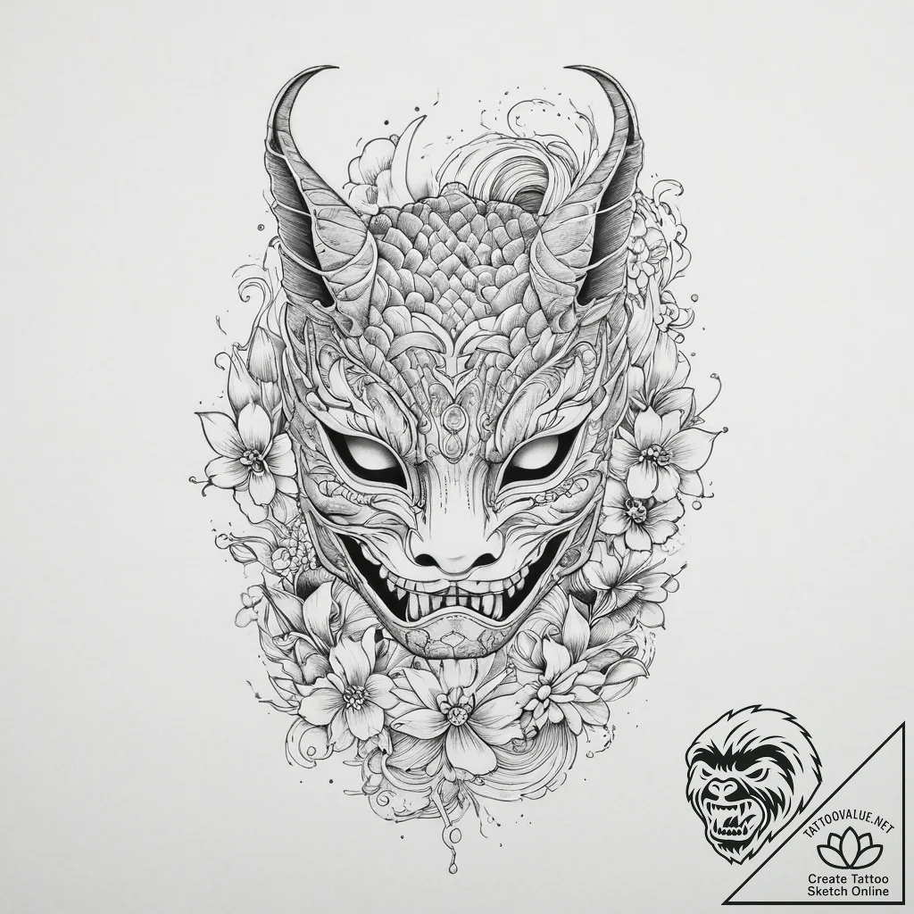Tattoo sketch masquerade mask tattoo, tattoo... - tattoo sketch (№1757313476_0, 08.09.2025 06:37) — tattoovalue.net