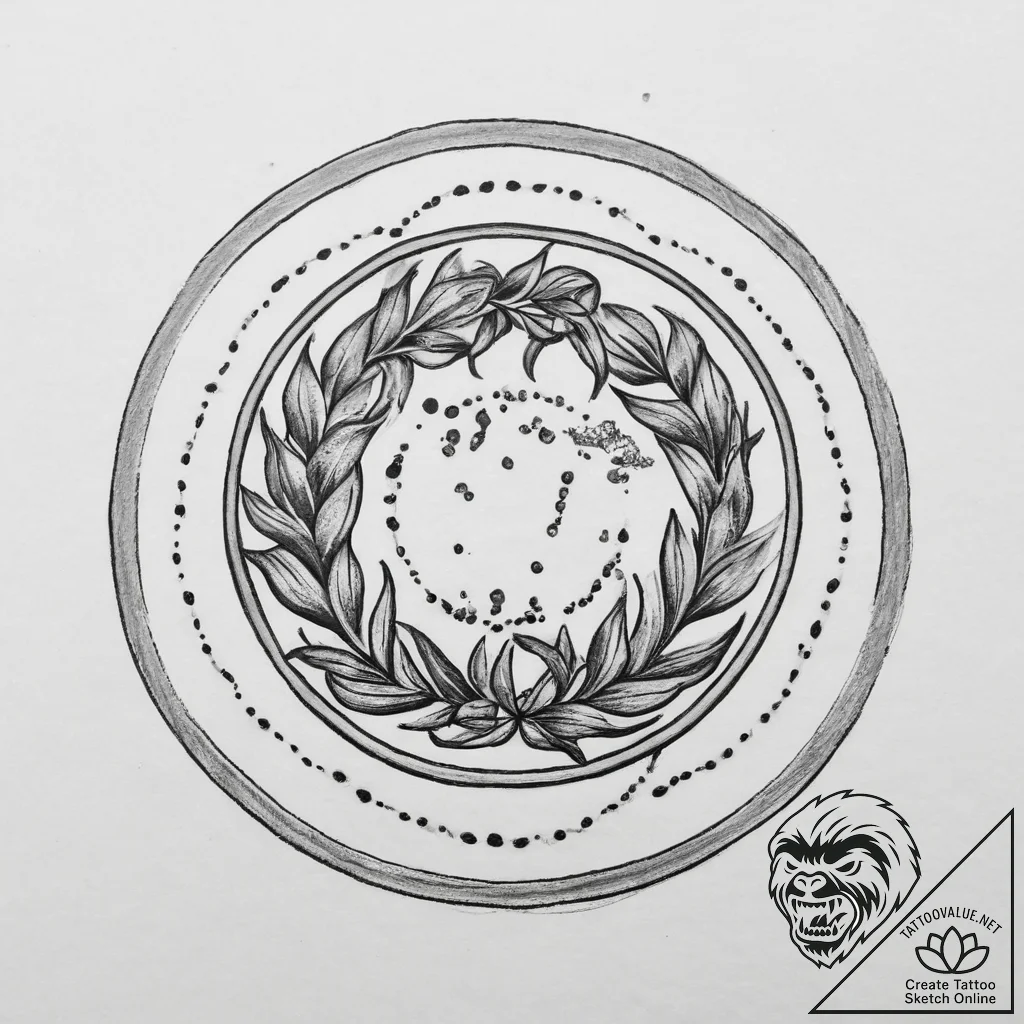 Tattoo sketch circle, tattoo line art, realis... - tattoo sketch (№1757315620_0, 08.09.2025 07:13) — tattoovalue.net