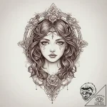 Tattoo sketch peaceful, concept art for tatto… – tattoo sketch (№1757317181_0, 08.09.2025 07:39) — tattoovalue.net