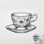 Tattoo sketch teacup tattoo, artistic tattoo… – tattoo sketch (№1757318935_0, 08.09.2025 08:08) — tattoovalue.net