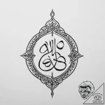 Tattoo sketch arabic calligraphy allah – tattoo sketch (№1757319325_0, 08.09.2025 08:15) — tattoovalue.net