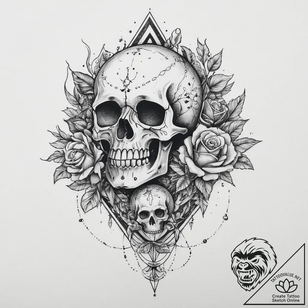 Tattoo sketch cosmic being, ink illustration... - tattoo sketch (№1757319519_0, 08.09.2025 08:18) — tattoovalue.net