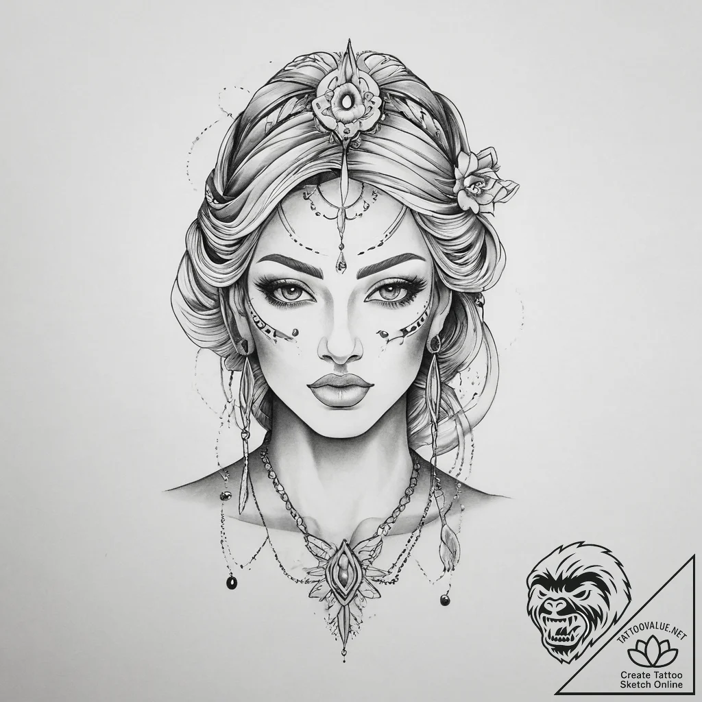 Tattoo sketch mirage - tattoo sketch (№1757319714_0, 08.09.2025 08:21) — tattoovalue.net