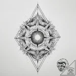 Tattoo sketch cosmic existence, tattoo drawin… – tattoo sketch (№1757320300_0, 08.09.2025 08:31) — tattoovalue.net