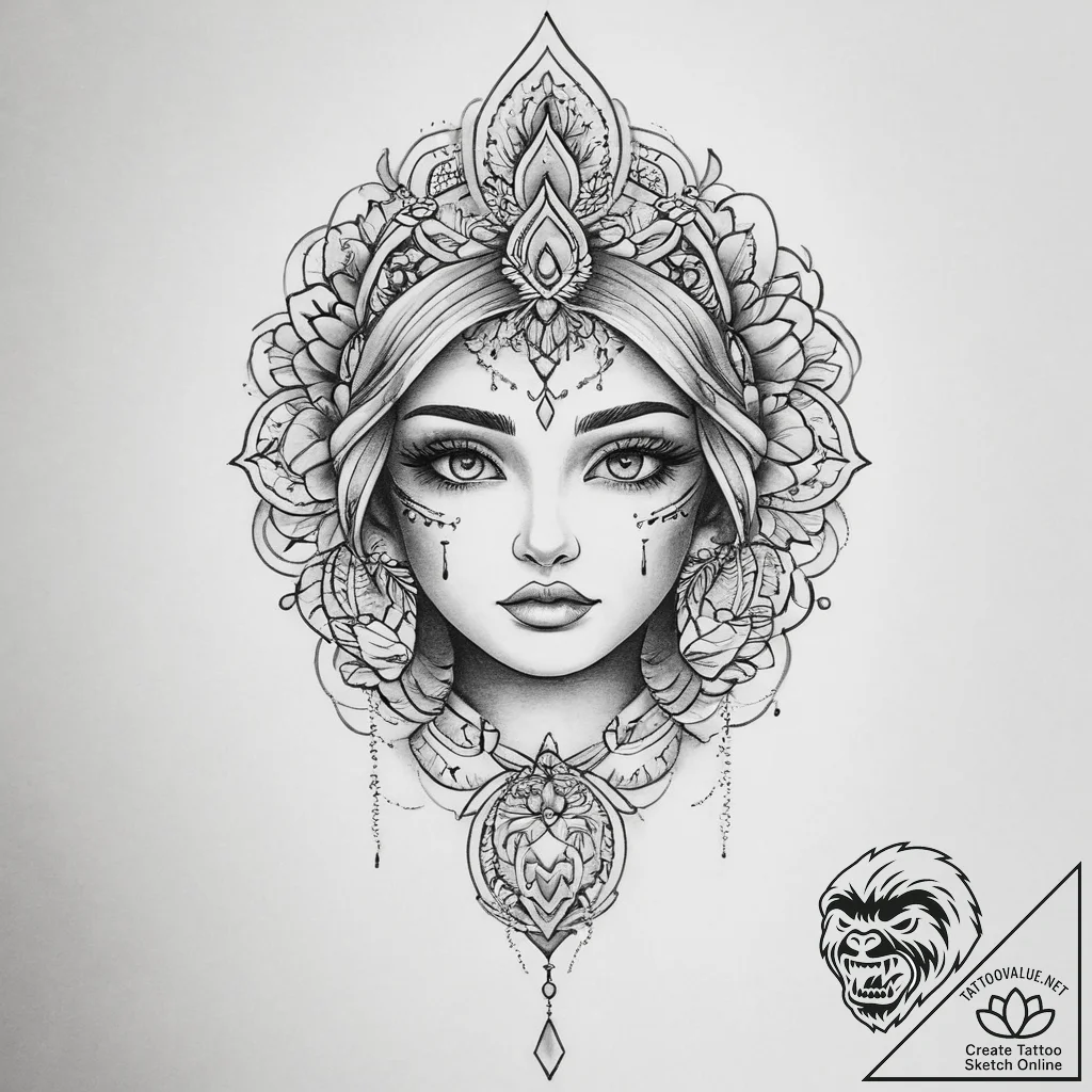 Tattoo sketch aura - tattoo sketch (№1757320690_0, 08.09.2025 08:38) — tattoovalue.net