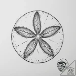 Tattoo sketch sand dollar – tattoo sketch (№1757320884_0, 08.09.2025 08:41) — tattoovalue.net
