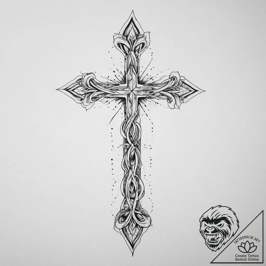 Tattoo sketch alpha, ink illustration for tat... - tattoo sketch (№1757322251_0, 08.09.2025 09:04) — tattoovalue.net