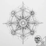 Tattoo sketch astronomer a person with a star… – tattoo sketch (№1757322640_0, 08.09.2025 09:10) — tattoovalue.net
