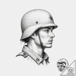 Tattoo sketch soldier with a thread, tattoo s… – tattoo sketch (№1757326345_0, 08.09.2025 10:12) — tattoovalue.net