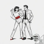 Tattoo sketch pulp fiction dance scene, artis… – tattoo sketch (№1757326735_0, 08.09.2025 10:18) — tattoovalue.net