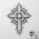 Tattoo sketch cosmic scene, tattoo flash shee… – tattoo sketch (№1757327517_0, 08.09.2025 10:31) — tattoovalue.net