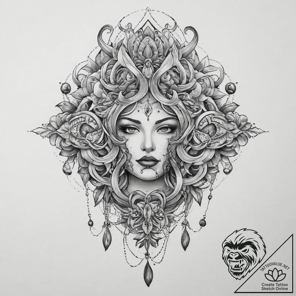 Tattoo sketch road, concept art for tattoo, s... - tattoo sketch (№1757328296_0, 08.09.2025 10:44) — tattoovalue.net