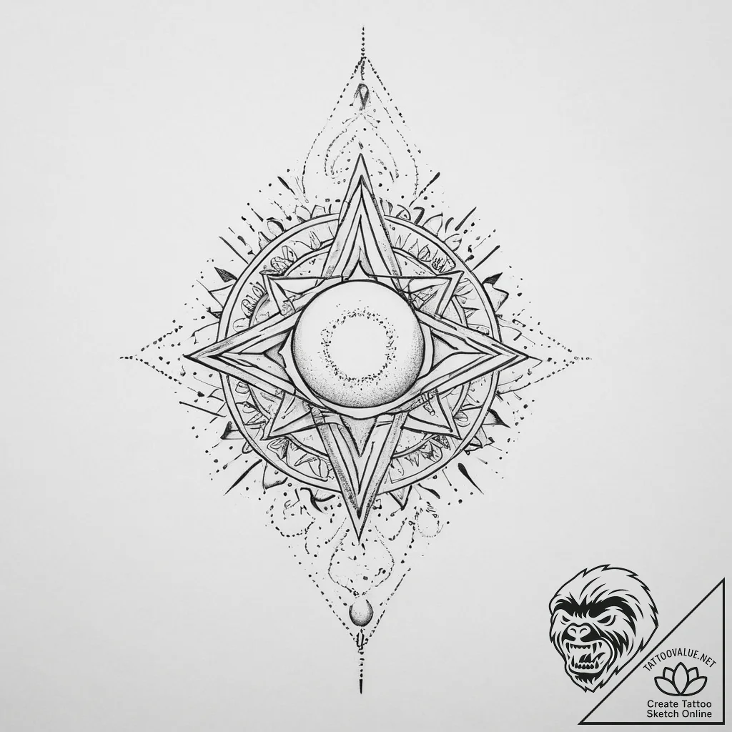 Tattoo sketch cosmic space, tattoo sketch des... - tattoo sketch (№1757330245_0, 08.09.2025 11:17) — tattoovalue.net