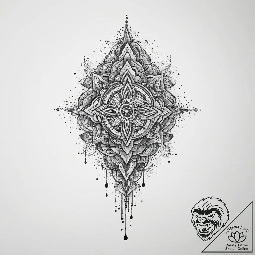 Tattoo sketch key, tattoo sketch design, wate... - tattoo sketch (№1757331419_0, 08.09.2025 11:36) — tattoovalue.net