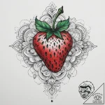 Tattoo sketch strawberry blossom, concept art… – tattoo sketch (№1757331613_0, 08.09.2025 11:40) — tattoovalue.net