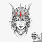 Tattoo sketch узор в виде воина, tattoo drawi… – tattoo sketch (№1757332198_0, 08.09.2025 11:49) — tattoovalue.net