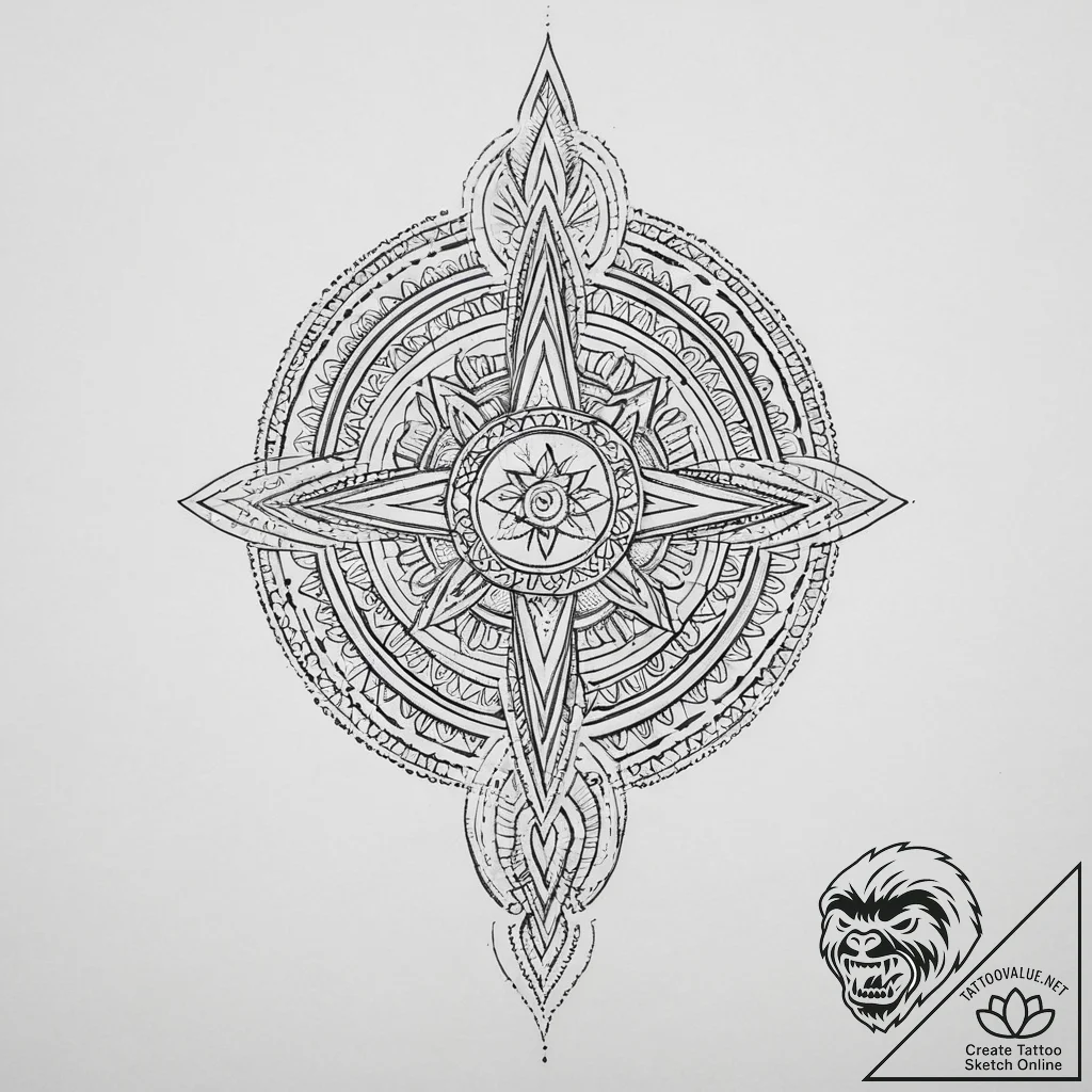 Tattoo sketch dagger, tattoo flash sheet desi... - tattoo sketch (№1757333752_0, 08.09.2025 12:15) — tattoovalue.net