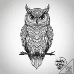 Tattoo sketch blackwork силуэт совы, tattoo d… – tattoo sketch (№1757334728_0, 08.09.2025 12:32) — tattoovalue.net
