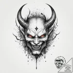 Tattoo sketch irezumi демон они, ink illustra… – tattoo sketch (№1757335510_0, 08.09.2025 12:45) — tattoovalue.net