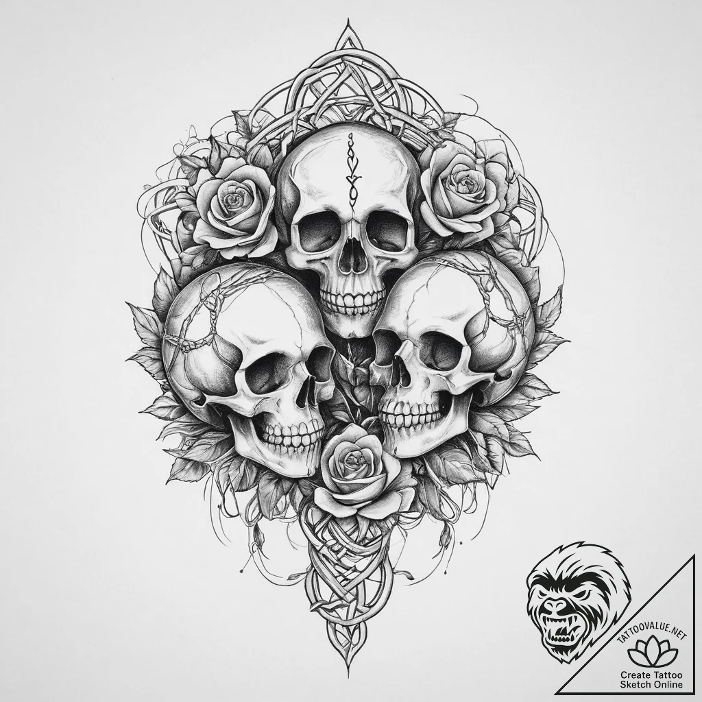 Tattoo sketch celtic braided pattern, tattoo... - tattoo sketch (№1757335900_0, 08.09.2025 12:51) — tattoovalue.net