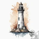 Tattoo sketch lighthouse, concept art for tat… – tattoo sketch (№1757337265_0, 08.09.2025 13:14) — tattoovalue.net