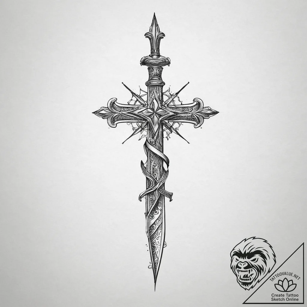 Tattoo sketch кинжал, tattoo sketch design, f... - tattoo sketch (№1757338083_0, 08.09.2025 13:28) — tattoovalue.net