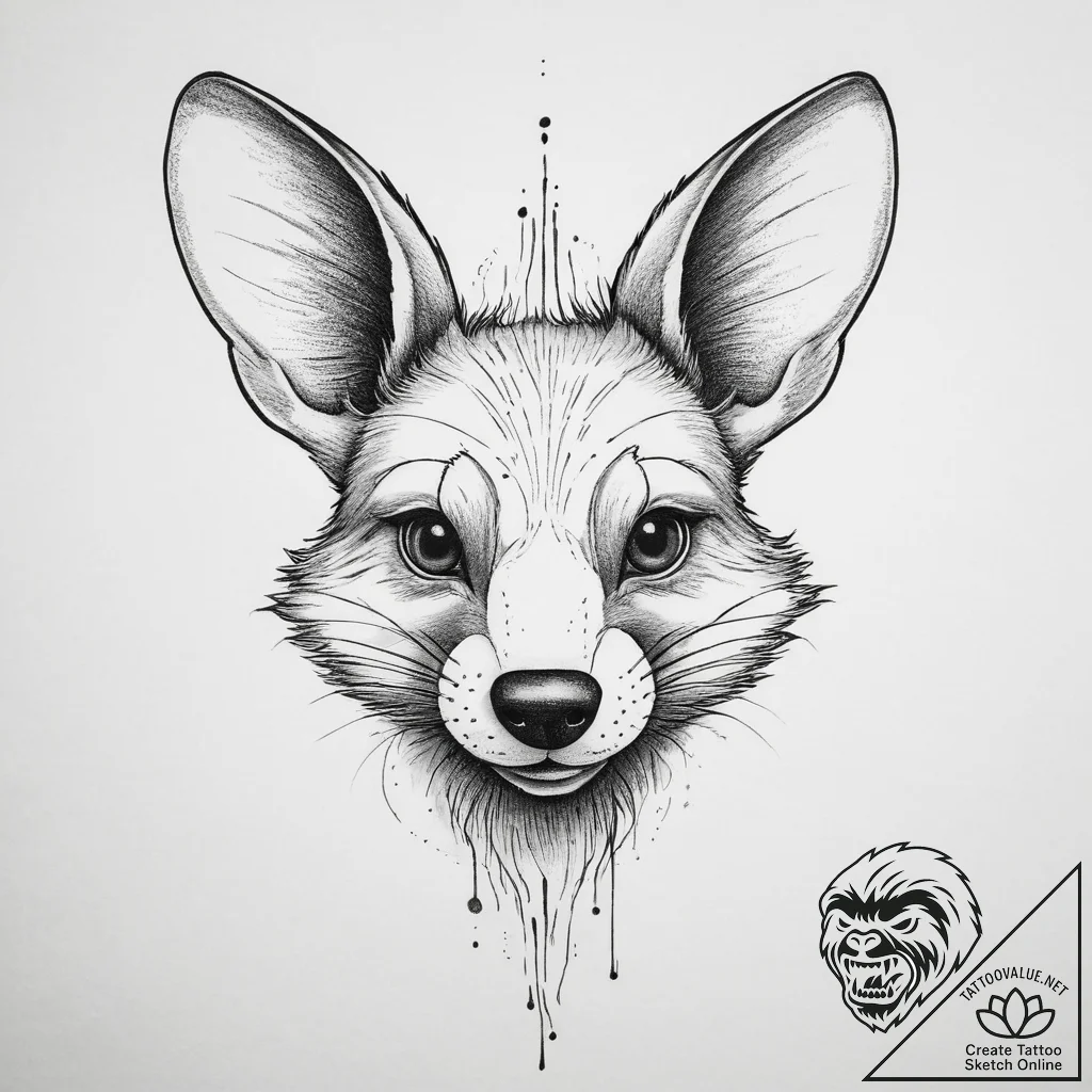 Tattoo sketch bandicoot, tattoo flash sheet d... - tattoo sketch (№1757339889_0, 08.09.2025 13:58) — tattoovalue.net