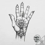 Tattoo sketch hands with a paper, artistic ta… – tattoo sketch (№1757340698_0, 08.09.2025 14:11) — tattoovalue.net