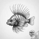 Tattoo sketch lionfish, concept art for tatto… – tattoo sketch (№1757340895_0, 08.09.2025 14:14) — tattoovalue.net