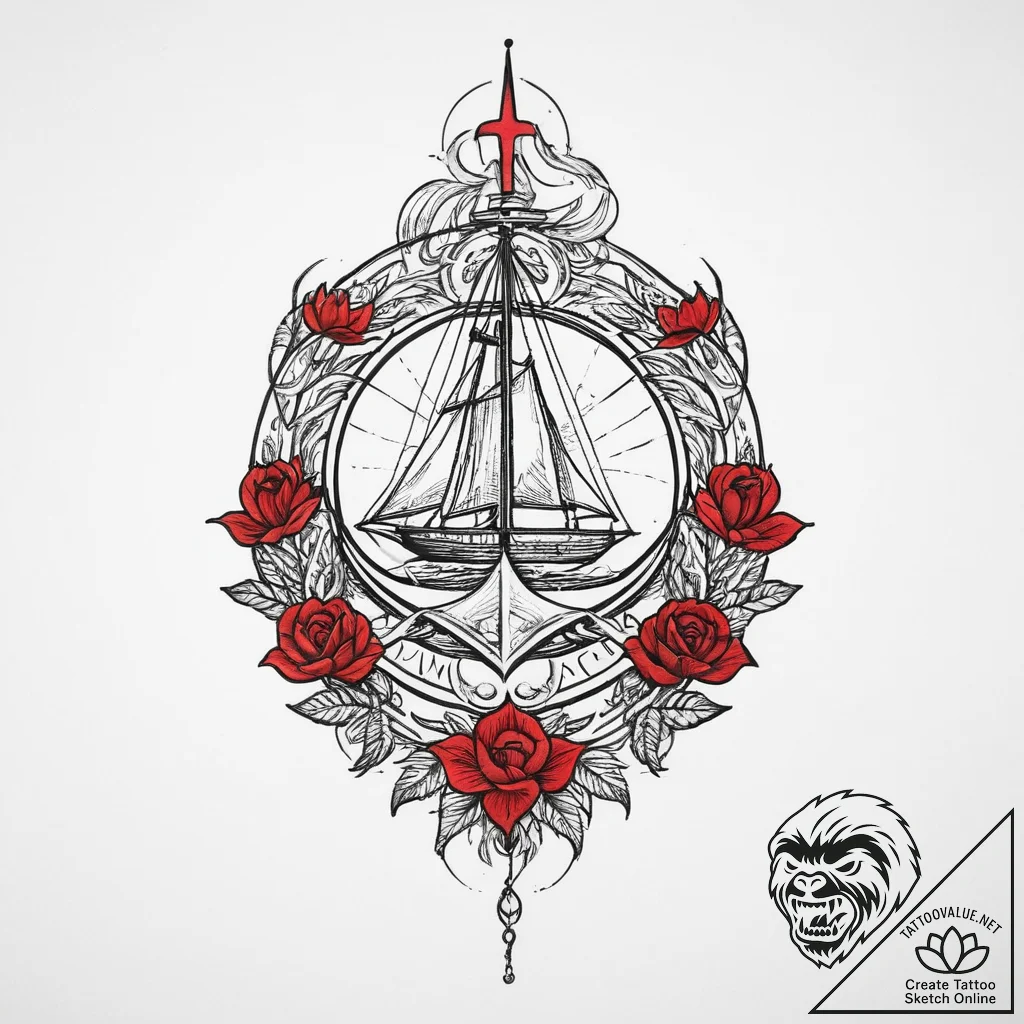 Tattoo sketch spirit, tattoo drawing outline,... - tattoo sketch (№1757342682_0, 08.09.2025 14:44) — tattoovalue.net