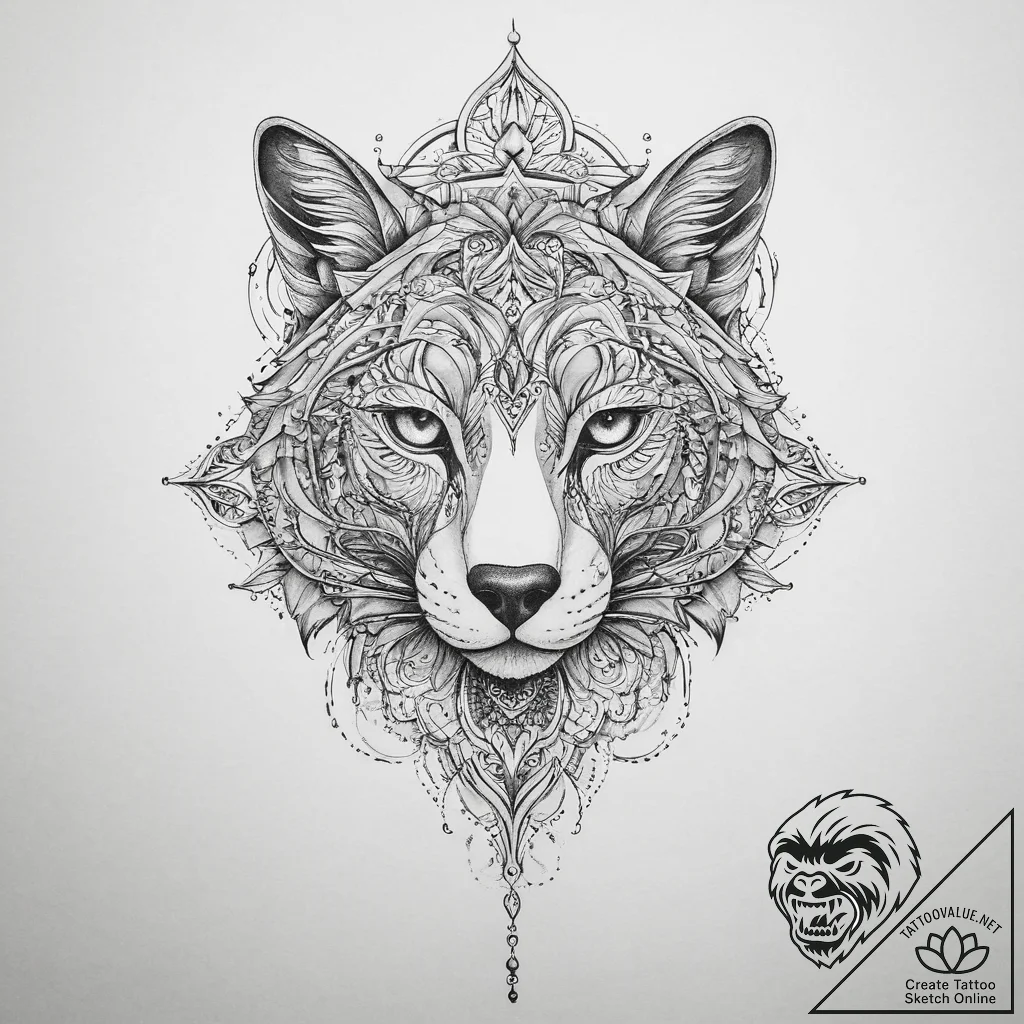 Tattoo sketch geometric animal, artistic tatt... - tattoo sketch (№1757344086_0, 08.09.2025 15:08) — tattoovalue.net