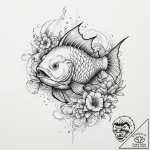 Tattoo sketch anglerfish, concept art for tat… – tattoo sketch (№1757344284_0, 08.09.2025 15:11) — tattoovalue.net