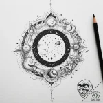 Tattoo sketch celestial bodies, tattoo flash… – tattoo sketch (№1757344483_0, 08.09.2025 15:14) — tattoovalue.net
