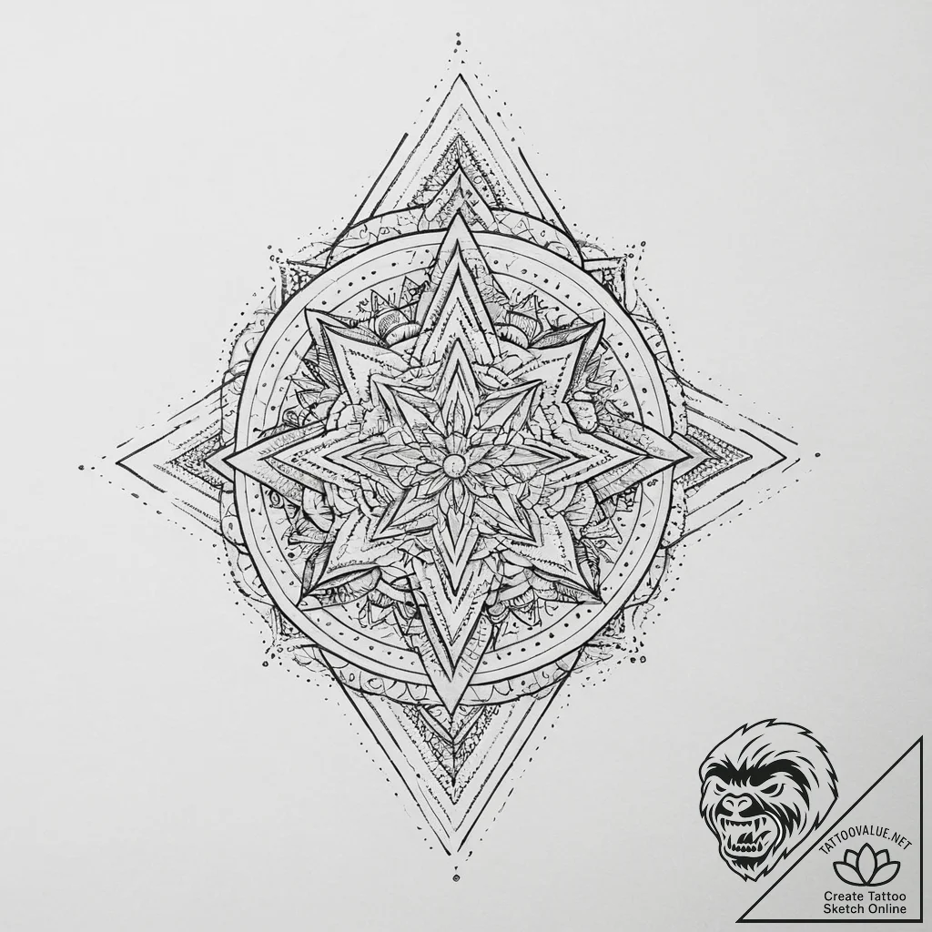 Tattoo sketch blessed self, tattoo sketch des... - tattoo sketch (№1757344687_0, 08.09.2025 15:18) — tattoovalue.net