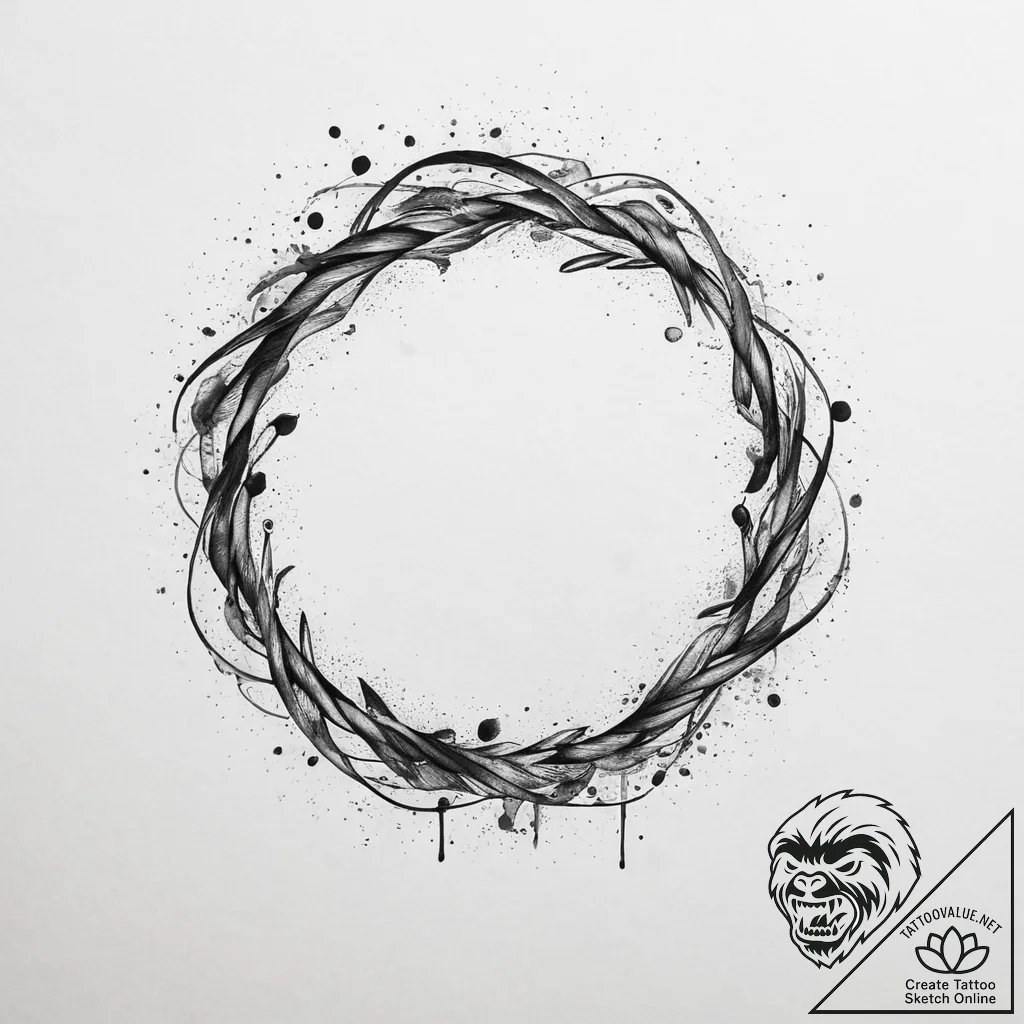 Tattoo sketch circle, artistic tattoo sketch,... - tattoo sketch (№1757346486_0, 08.09.2025 15:48) — tattoovalue.net
