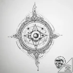 Tattoo sketch cosmic source – tattoo sketch (№1757347097_0, 08.09.2025 15:58) — tattoovalue.net