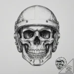 Tattoo sketch skull in a helmet, tattoo sketc… – tattoo sketch (№1757347893_0, 08.09.2025 16:11) — tattoovalue.net