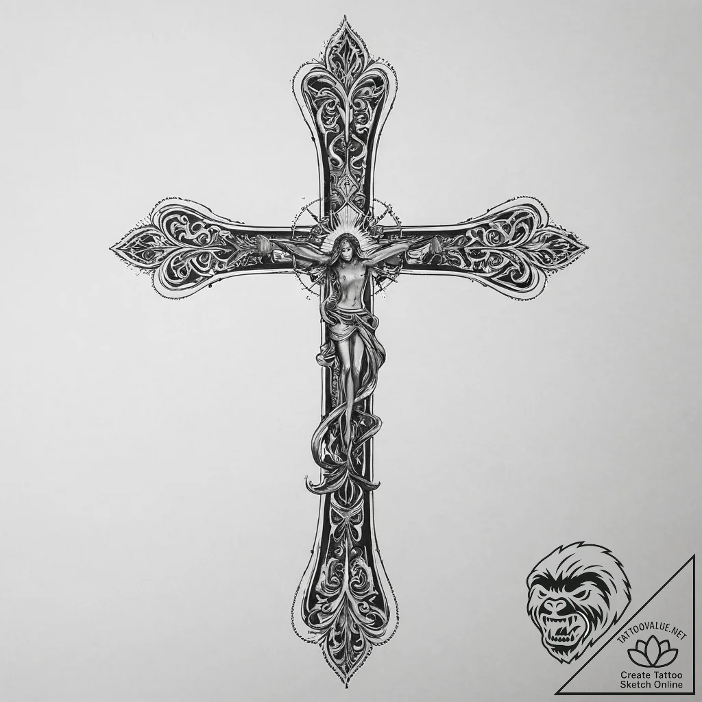 Tattoo sketch faith-based tattoo, tattoo sket... - tattoo sketch (№1757349082_0, 08.09.2025 16:31) — tattoovalue.net