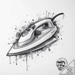 Tattoo sketch ironing board and iron, tattoo… – tattoo sketch (№1757349285_0, 08.09.2025 16:34) — tattoovalue.net