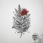 Tattoo sketch a symbolic plant, tattoo flash… – tattoo sketch (№1757349887_0, 08.09.2025 16:44) — tattoovalue.net